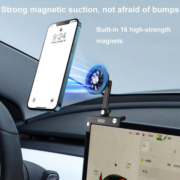 Tesla Model 3 / Y MagSafe Magnetic Mobile Phone Navigation Screen Holder (TS-MA1) - Image 5
