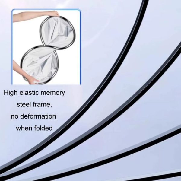 145x80cm Car Front Windshield Sun Protection Laser Sunshade Blinds, Style: Double Circle Sun Visor - Image 5
