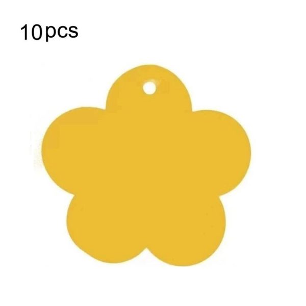 10pcs Flower Type Sticky Panel Double Side Alien Stickboard Seductive Insect Trap Yellow Board (Thick Flower)