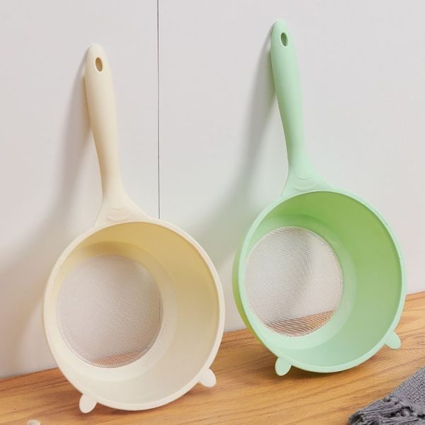Multi-functional Noodle Spoon Food Grade Plastic Rice Scoop Fruit and Vegetable Washing Basin, Specification: Small Green - Image 2