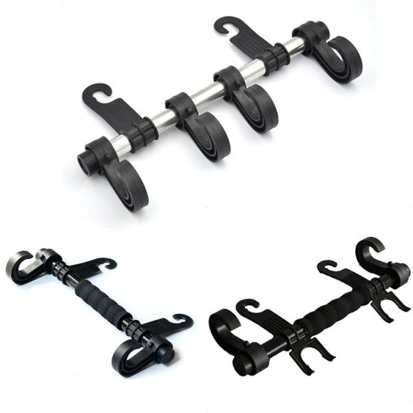 30cm Stainless Steel Extended Car Seat Back Hook Car Clothes Hanger (DM-045) - Image 2