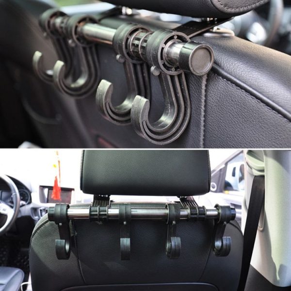 30cm Stainless Steel Extended Car Seat Back Hook Car Clothes Hanger (DM-045) - Image 4
