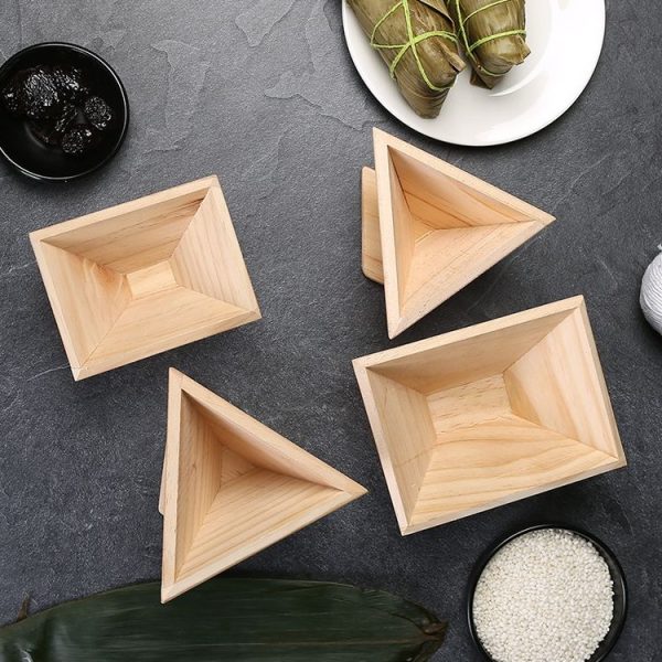 Small Triangle Pack Rice Dumpling Mould Household Handmade Rice Dumpling Tool Wooden Rice Dumpling Model - Image 3