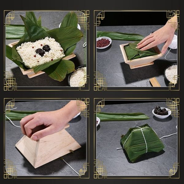 Small Triangle Pack Rice Dumpling Mould Household Handmade Rice Dumpling Tool Wooden Rice Dumpling Model - Image 9