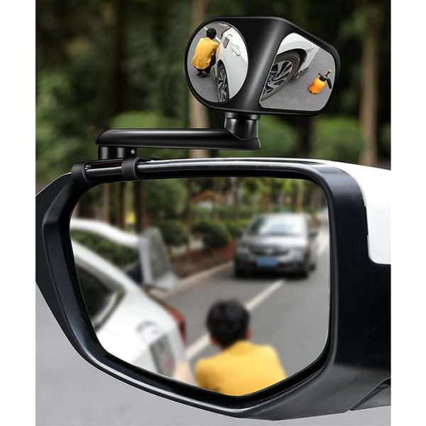 Car Auxiliary Mirror Multi-Function Wide-Angle Rear View Reversing Mirror (Black Left) - Image 8