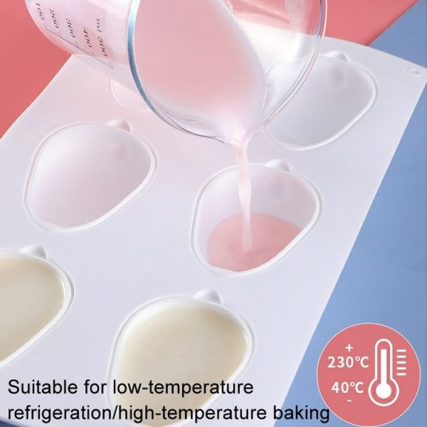 Small 6-link Bunny Pudding Silicone Mold Cake Mousse Jelly Baking Grinder - Image 4