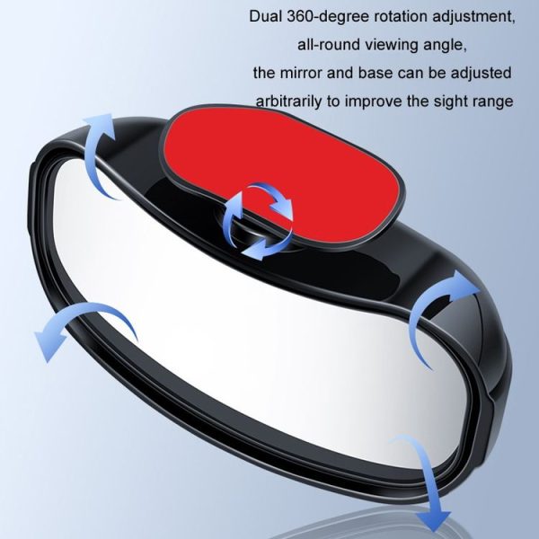 Car Rearview Mirror Assisted Reversing Blind Spot Wide-angle Mirror, Color: Black - Image 6