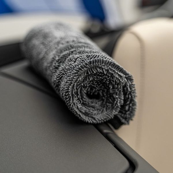 30x40cm Thickened Twisted Braid Cloth Absorbent Car Cleaning Towel (Dark Gray 1pcs) - Image 5