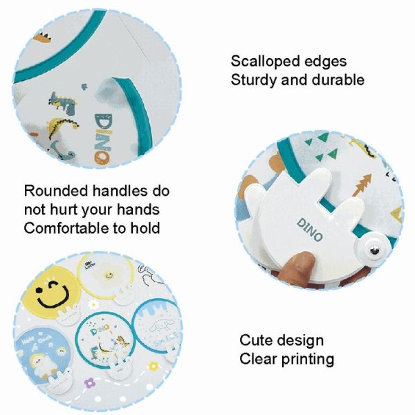 Folding Fan With Handle Cartoon Mini Fabric Hand Fan (Hello Duck) - Image 4