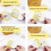 Folding Fan With Handle Cartoon Mini Fabric Hand Fan (Hello Duck) - Image 6