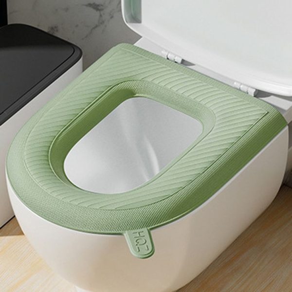 High Foam EVA Waterproof Toilet Seat Cushion Household Washable Potty Covers (Avocado Green)