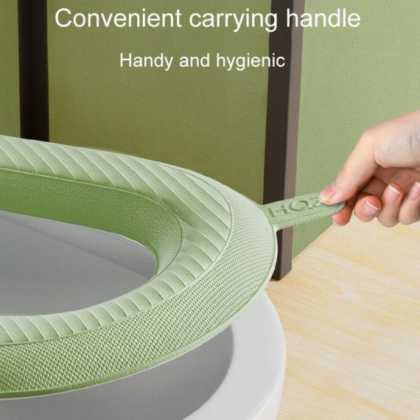 High Foam EVA Waterproof Toilet Seat Cushion Household Washable Potty Covers (Avocado Green) - Image 6