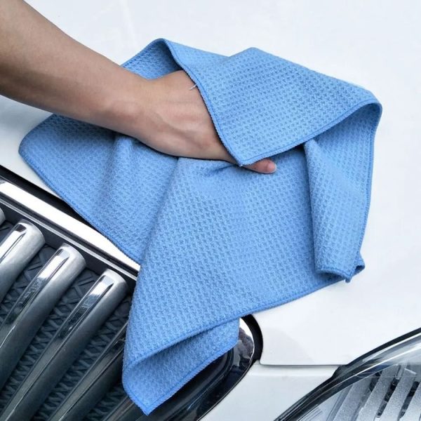 40x40cm Thickened Absorbent Honeycomb Mesh Car Wash Cleaning Towel (Sky Blue) - Image 5