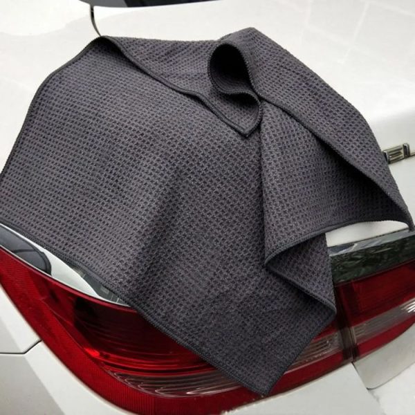40x40cm Thickened Absorbent Honeycomb Mesh Car Wash Cleaning Towel (Sky Blue) - Image 6