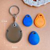 Access Control Elevator Card Holder Proximity Card Protector Keychain With Pull Ring, Style: Water Drop Black - Image 2