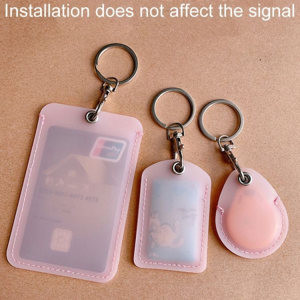 Access Control Elevator Card Holder Proximity Card Protector Keychain With Pull Ring, Style: Water Drop Black - Image 4
