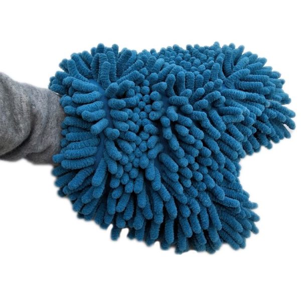 Chenille Double-Sided Microfiber Car Cleaning Thumb Gloves (27x21cm) - Image 3