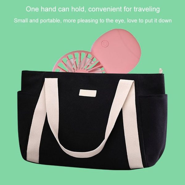 Summer Cartoon Pocket Handheld Stand Fan Rechargeable Silent Mini Fan (Pink) - Image 10