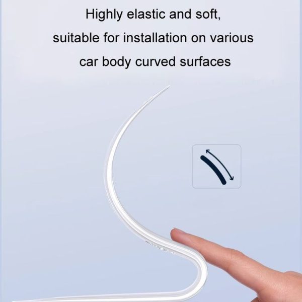 HAOCAI 40cm Car Door Anti-collision Strip Door Edge Bumper Protector, Color: 2pcs Transparent - Image 3