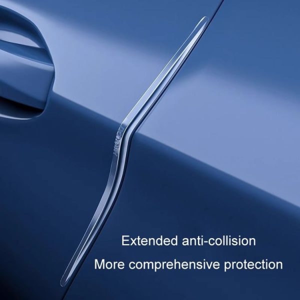 HAOCAI 40cm Car Door Anti-collision Strip Door Edge Bumper Protector, Color: 2pcs Transparent - Image 4