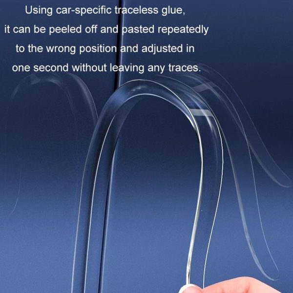HAOCAI 40cm Car Door Anti-collision Strip Door Edge Bumper Protector, Color: 2pcs Transparent - Image 6