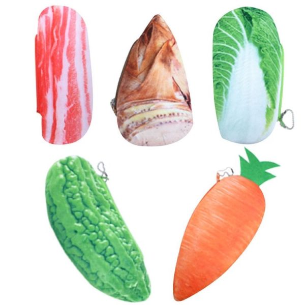 3D Simulation Ingredients Vegetable Plush Pencil Pouch Large Pen Case Student Stationery, Style: Cabbage - Image 2
