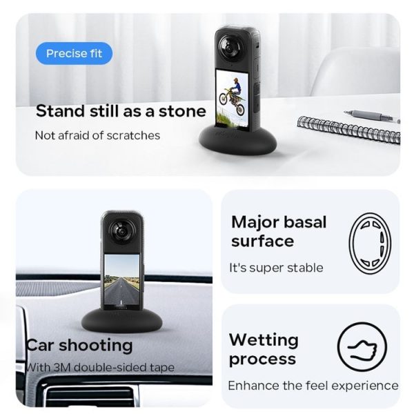 Insta360 X4 aMagisn Silicone Base Vehicle Mounted Fixed Non-slip Holder With Double Dided Glue - Image 3