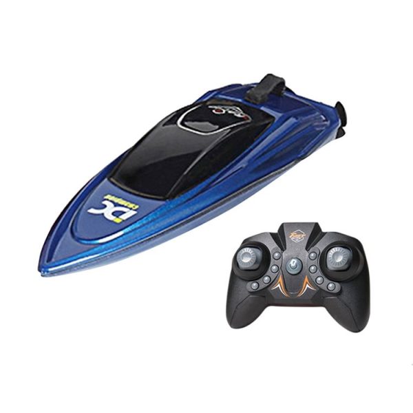 Children 2.4G Mini Remote Control Boat Summer Water Play Electrical Submarine Boys Toys (Blue)