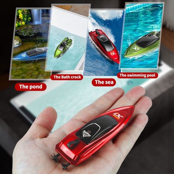 Children 2.4G Mini Remote Control Boat Summer Water Play Electrical Submarine Boys Toys (Blue) - Image 10