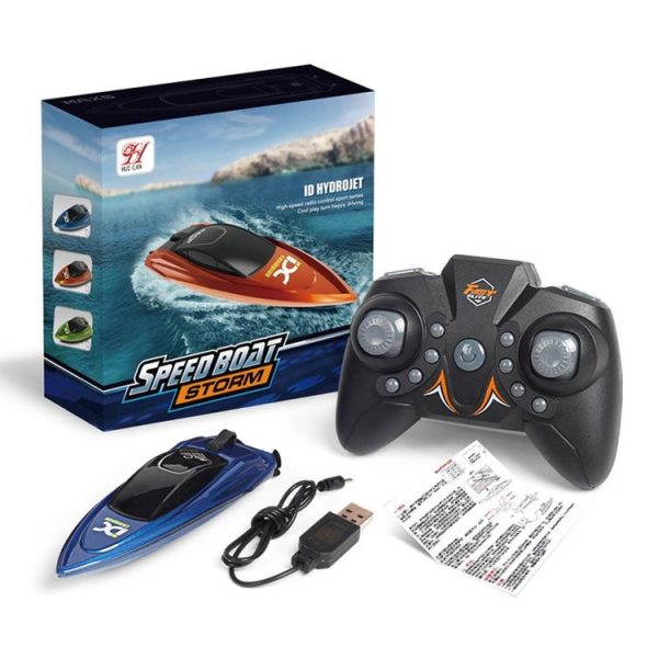 Children 2.4G Mini Remote Control Boat Summer Water Play Electrical Submarine Boys Toys (Blue) - Image 11