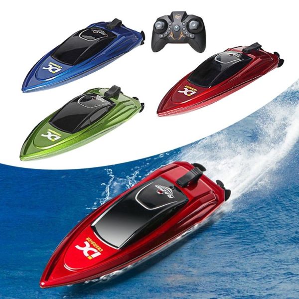 Children 2.4G Mini Remote Control Boat Summer Water Play Electrical Submarine Boys Toys (Blue) - Image 2