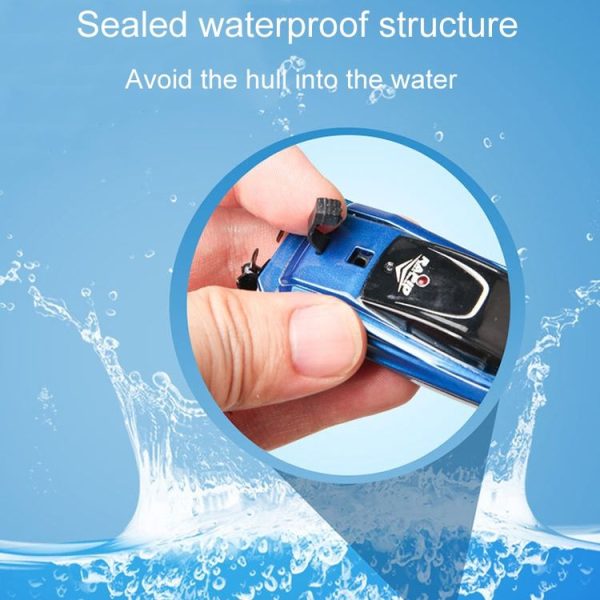 Children 2.4G Mini Remote Control Boat Summer Water Play Electrical Submarine Boys Toys (Blue) - Image 5