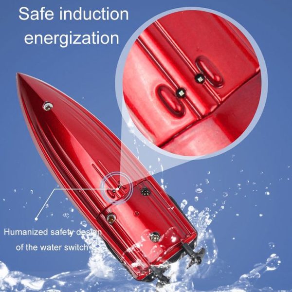 Children 2.4G Mini Remote Control Boat Summer Water Play Electrical Submarine Boys Toys (Blue) - Image 7