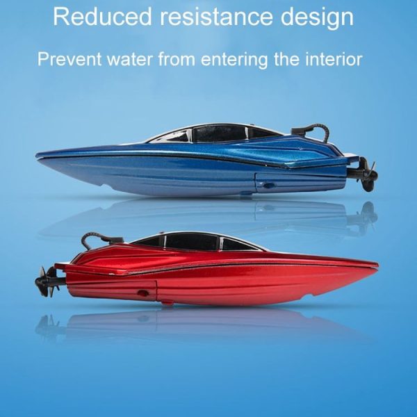 Children 2.4G Mini Remote Control Boat Summer Water Play Electrical Submarine Boys Toys (Blue) - Image 8