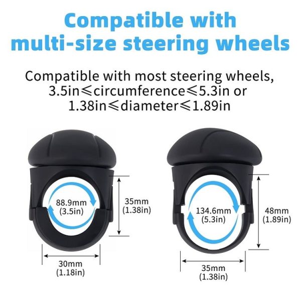 Automobile Multifunctional Bearing Steering Wheel Power Ball (Oval Black) - Image 3