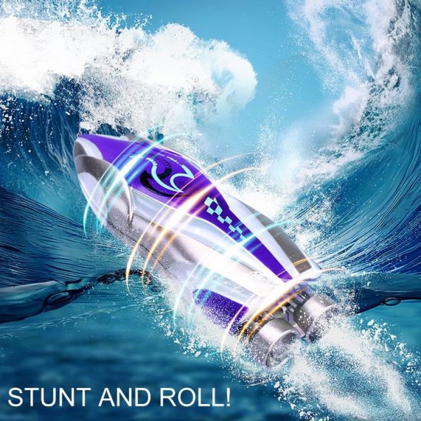 Children 2.4G Mini Remote Control Boat Summer Water Play Electrical Submarine Boys Toys (Red) - Image 3