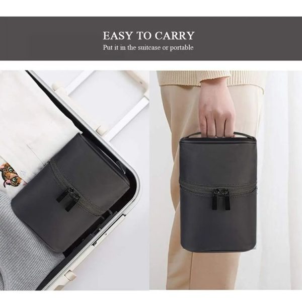 A02-81 Large Capacity Portable Three-dimensional Handheld Cosmetic Bag Travel Toiletry Storage Bag (Grey) - Image 6