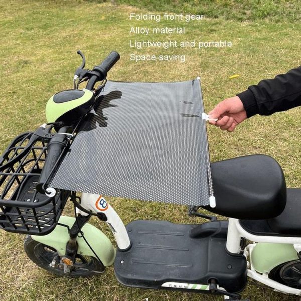 Electric Bike Telescopic Sunshade Rain Shield Motorcycle Rain Cover, Size: 58 x 125cm Silver - Image 3