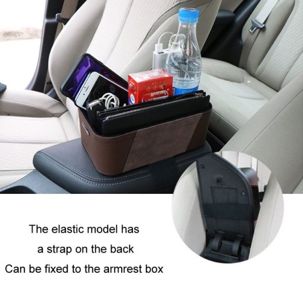Car Multifunctional Dashboard Armrest Box Water Cup Storage Box, Color: Large Black - Image 3