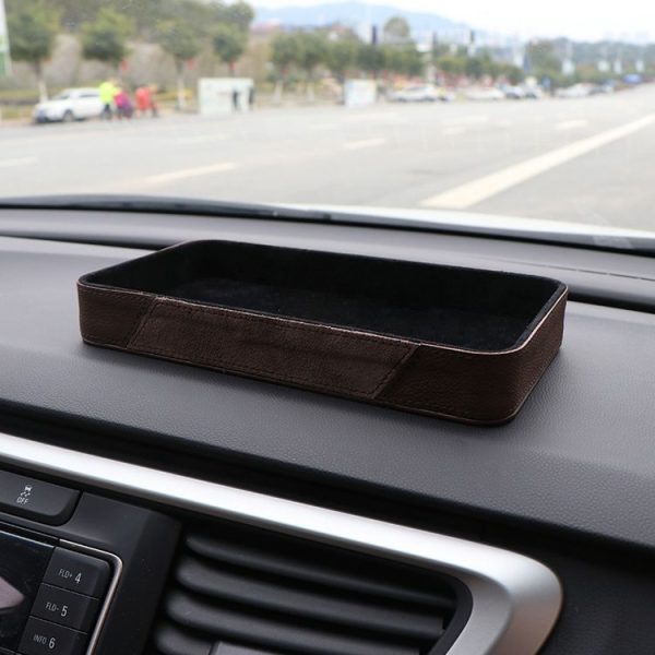 Car Multifunctional Dashboard Armrest Box Water Cup Storage Box, Color: Large Black - Image 4