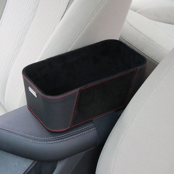 Car Multifunctional Dashboard Armrest Box Water Cup Storage Box, Color: Large Black - Image 5