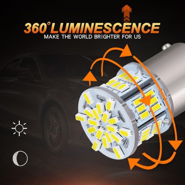 2pcs 1156-3014-5.4W LED Car Lights High Brightness Turn Signal Lights (White Light) - Image 4