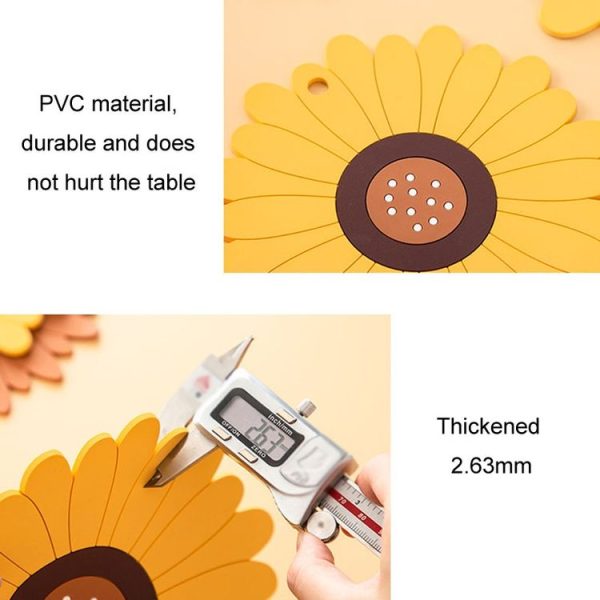 Silicone Heat Insulation Table Mat Anti-scald Placemat Heat-resistant Pot Pad Coaster, Size: Small (Yellow) - Image 5