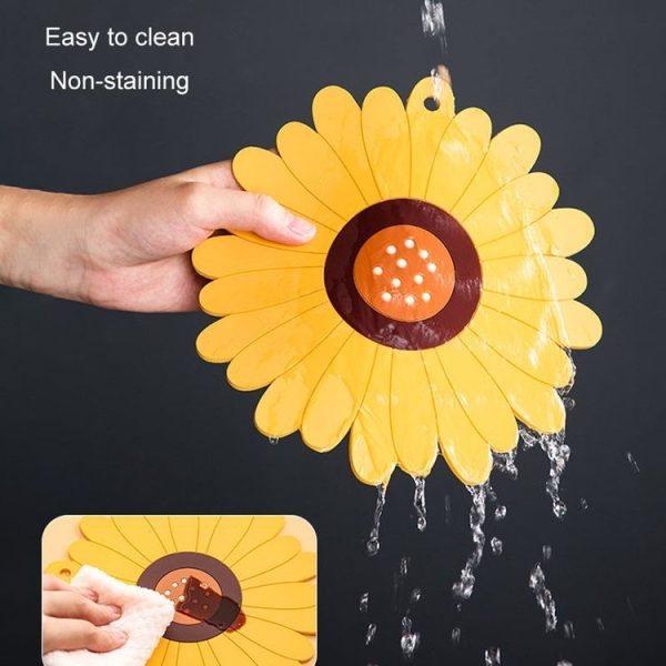 Silicone Heat Insulation Table Mat Anti-scald Placemat Heat-resistant Pot Pad Coaster, Size: Small (Yellow) - Image 8