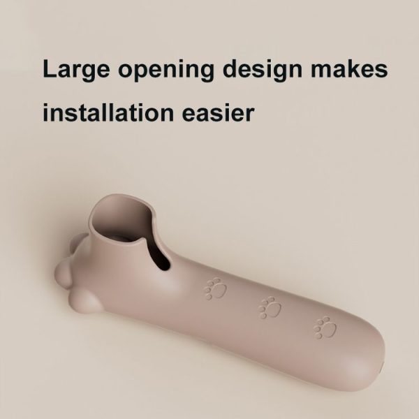 Silicone Door Handle Protector Children Anti-collision Door Pads, Spec: Cat Claw-Beige - Image 5