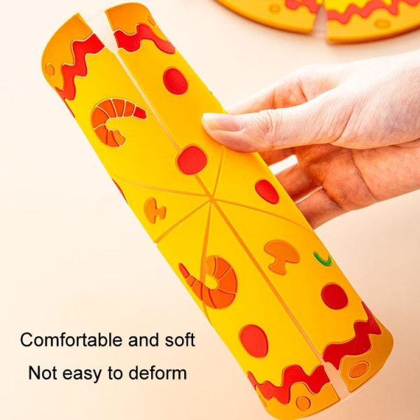 Silicone Insulated Table Placemat Pizza Shaped Bowl Mat PVC Coasters, Size: Small - Image 4