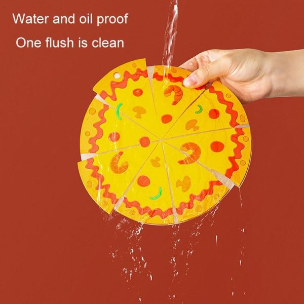 Silicone Insulated Table Placemat Pizza Shaped Bowl Mat PVC Coasters, Size: Small - Image 9