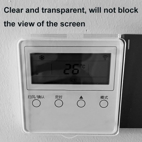 86x86mm CAir Conditioning Switch Control Panel Anti-Touch Dust-Proof Protective Cover (Transparent) - Image 3