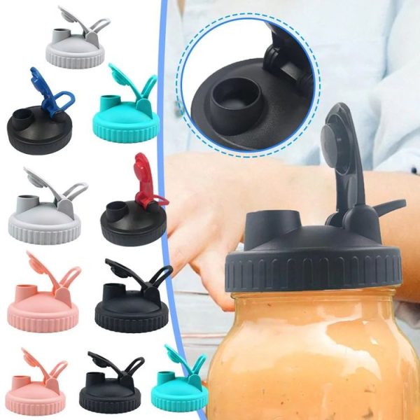 Mason Jars Wide Mouth Flip Top Lid Airtight Leak Proof Reusable Canning Lids, Size: Diameter 86mm (Random Color) - Image 2