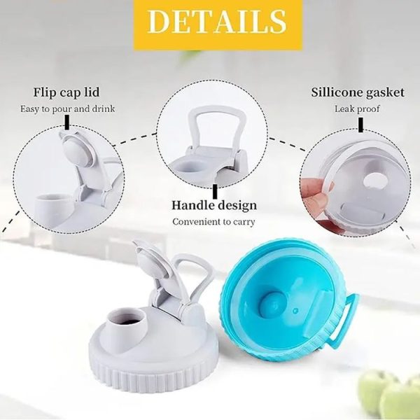 Mason Jars Wide Mouth Flip Top Lid Airtight Leak Proof Reusable Canning Lids, Size: Diameter 86mm (Random Color) - Image 4